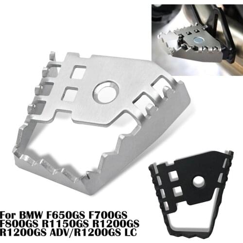 Motorcycle Silver Rear Foot Brake Lever Peda Peg Pad For R1150GS R1200GS/R1200GS ADV/R1200GS LC Extension Enlarge Extender