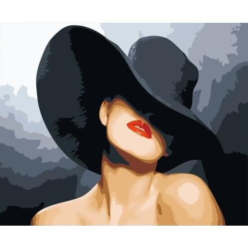 DIY Framed Lion Girl Oil Painting By Numbers Adults Colorful Paint Wall Art Picture For Living Room Home Decor