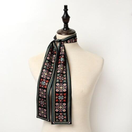 Square Corner Scarf Narrow Handle Ribbon Bag Scarves Hair Band Neckwear Drop Shipping Wholesale Multi-function Choker BD136