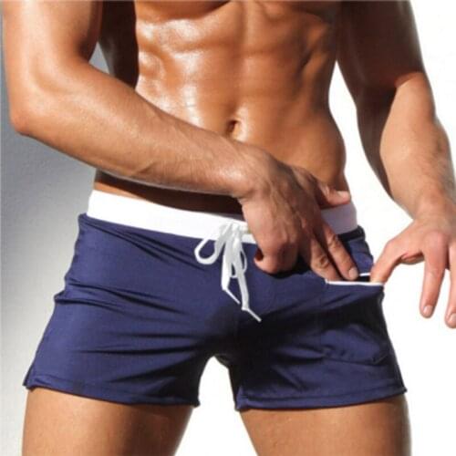 Boxer shorts mens sports shorts beach pants fashion loose comfortable quick-drying hot spring bathing trunks