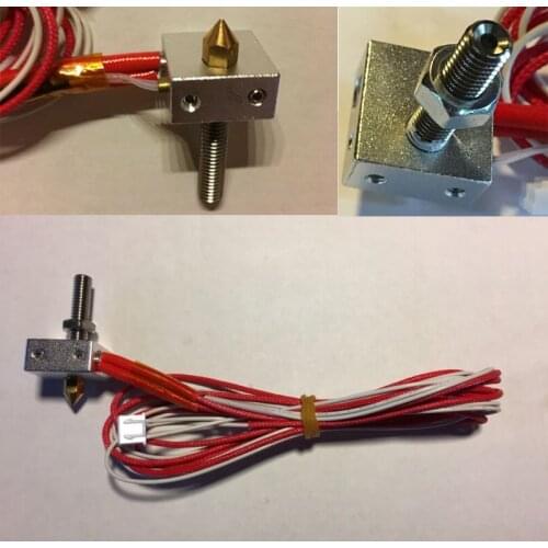 Replace MK8 Extruder Print Head Themostat Heater 1.75MM 0.4MM Brass Nozzle Heating Tube For 3D Printer Anet A2 A8 Accessories