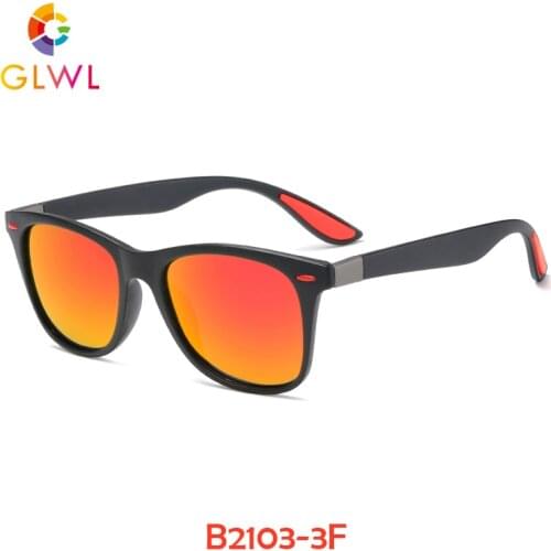 Sunglasses Men Vintage Polarized Glasses Square Eyeglasses Sun Protection Sports Black Lenses Young Boys Fashionable Shades 2021