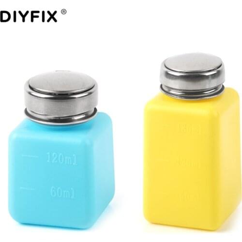 DIYFIX 120ML 180ML Portable Empty Alcohol Liquid Bottle Dispenser Pump Bottle Glue Residue Remover PCB Cleaning Tool