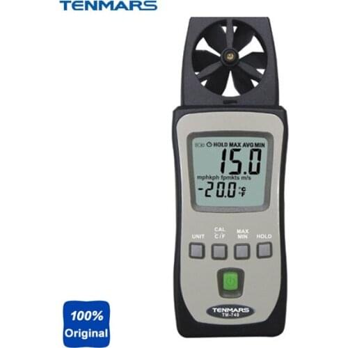 TM-740 is a Low Cost and Pocket Size Model, It Measures Air Speed and Temperature Meter, and Ideal for Spot Measurement