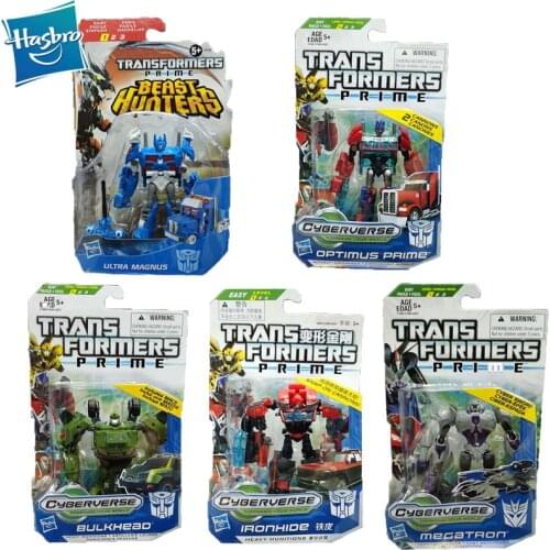 Hasbro Transformers Prime Cyberverse Commander Class Series Optimus Prime Bulkhead Ironhide Megatron Magnus Action Robot Toys