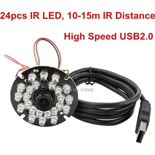 1280X720 H.264 30fps IR USB Webcam 24pcs 850nm IR LED infrared mini usb camera board with 1/4 CMOS OV9712 sensor