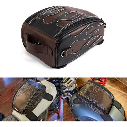 Waterproof Universal Motorcycle Bag Magnetic Motorbike Shoulder Bag Multi-function Retro Motorcycle Front Bag Moto Seat Pack Bag