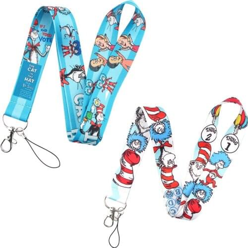 YL357 Cat Anime Lanyards for Key Neck Strap For Card Badge Gym Key Chain Lanyard Key Holder DIY Hang Rope Keychain