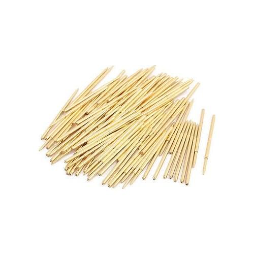 100pcs PA100-F 1.36mm Dia 33.3mm Length Metal Spring Pressure Test Probe Needle