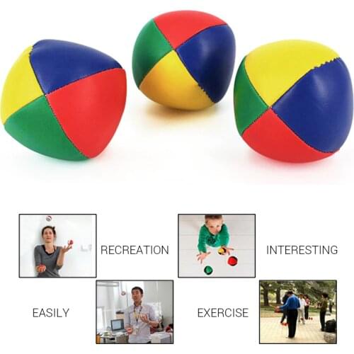 Kid‘S Outdoor Sport Ball 3Pcs Juggling Balls Set Circus Balls With 4 Panel Design For Children And Adults Outdoor Sport Toys