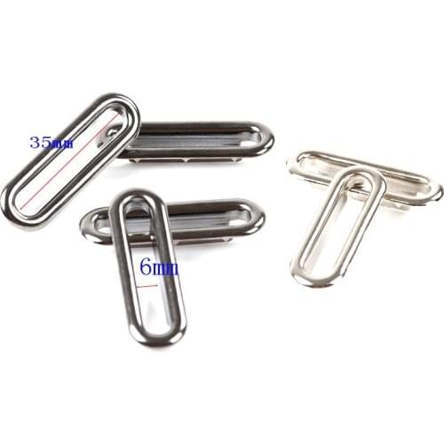 500pcs Nickle Black Bronze Gold Purse Grommets Oval Eyelet Grommets with Washers 35x6mm