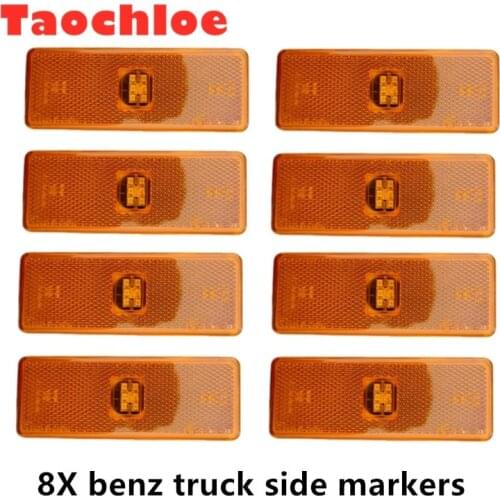 8pcs Standard size truck auto lamps of side marker lights for Mercedes benz MB Actros MP2 0005445411 0005445211 Emark E11