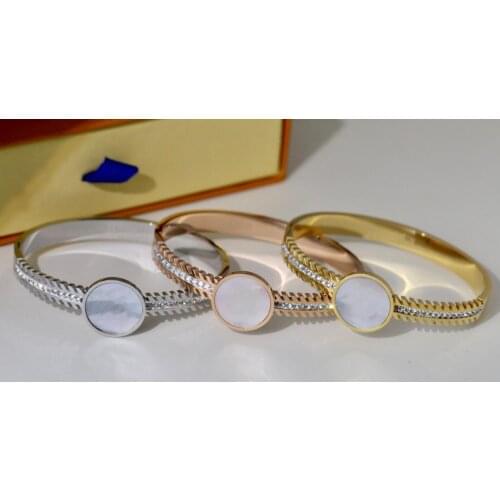 2021 Classic Design Fashion Women Bangles Titanium Steel Bracelets Couple Jewelry