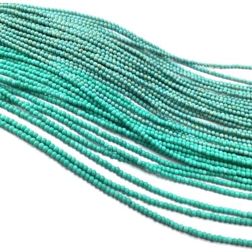 Natural stone loose beads Round shape Turquoises string bead For jewelry making DIY bracelet necklace accessories
