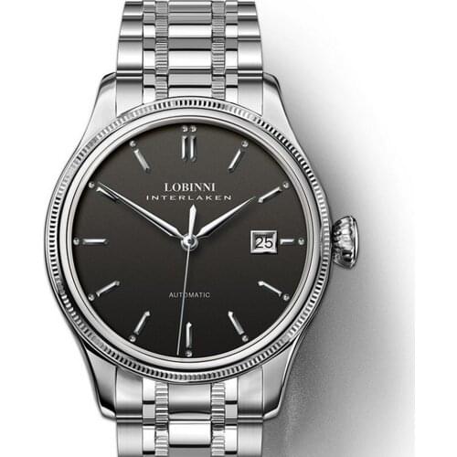 Men wrist watch,mens automatic watches LOBINNI man luxury clock mechanical wristwatch Switzerland brand waterproof relogio dress