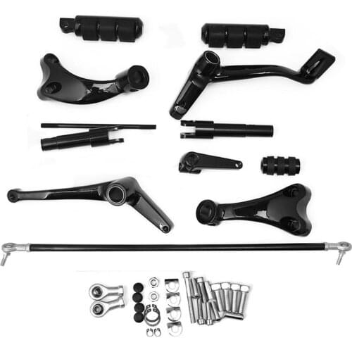 Motorcycle Black Forward Controls Complete Kit Pegs& Levers& Linkages Fit For Harley Sportster XL 883 1200 2004-2013 12 11 10 09