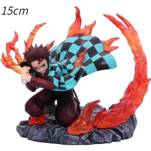 Demon Slayer Kimetsu No Yaiba Kamado Tanjirou Breath of the Sun Attack Action Figure Model Doll Decoration Model