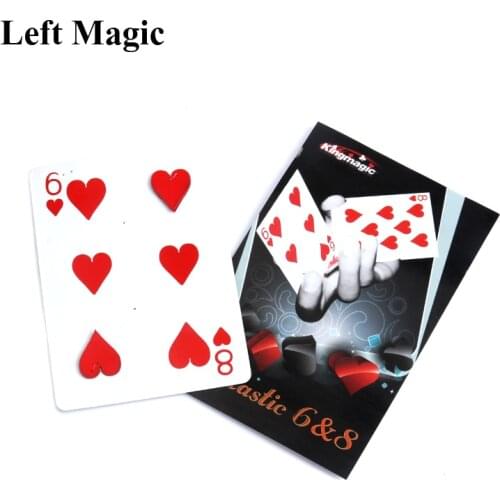 Fantastic 6 To 8 Moving Point Card For Magician Gimmick Close Up Magic Tricks Card For Professional Magician Magic C2024