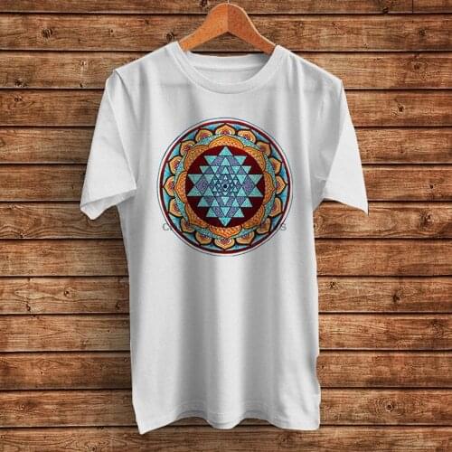 Sri Yantra Mandala Shirt Yoga Meditation Spiritual Hare Krishna Buddhist Mens Womens Unisex Tshirt