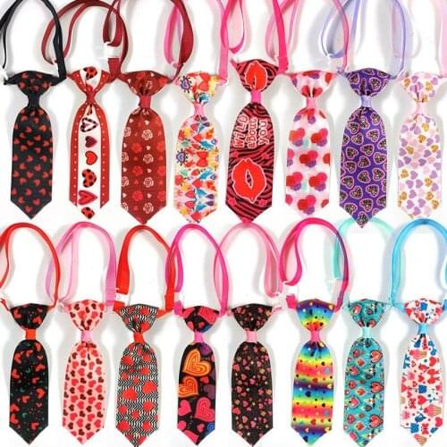 50/100pcs Valentines Day Pet Dog Accessories Small Dog Cat Puppy Bowties Necktie Dog Valentines Day Bow Tie for Small Dogs