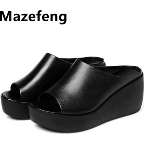 Summer Women Wedge Slippers Platform Flip Flops Soft Comfortable 2020 New Casual Shoes Outdoor Beach Sandals Ladies Slides 2021