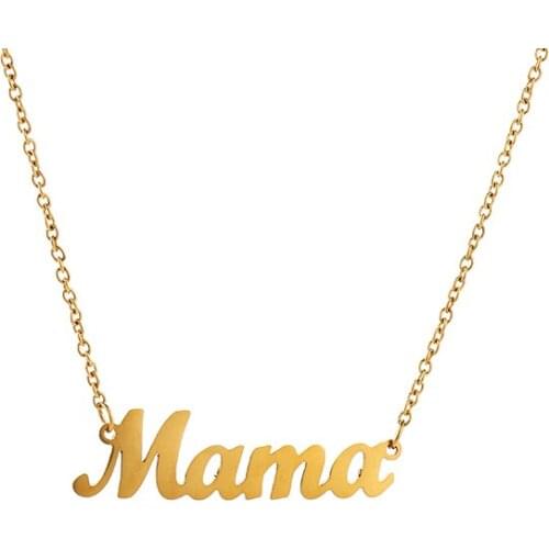 Cute Custom Letter Necklace Mama Love Necklace Minimal Pendants for Moms Mothers Day Gifts For Mothers Birthday Gifts