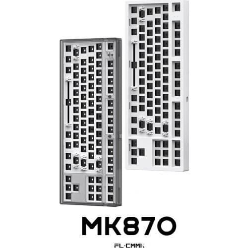 MK870 x 80% KIT pcb 87keys Custom Mechanical Jeyboard RGB Switch Leds FL ESPORTS hot swapping socket type c split spacebar