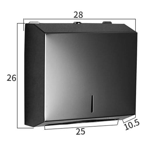 Bathroom Wall Mounted Roll Paper Holder Shelf 304 Stainless Steel Toilet Waterproof Tissue Box Hotel Public Bathroom