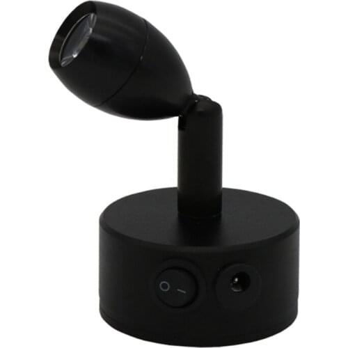 Recharging cabinet wall lamp,rotatable shopping desk window glass battery lamp, 1W 3W wireless counter highlight spot light