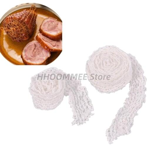 New 1/3 Meter Cotton Meat Net Ham Sausage Net Butchers String Sausage Net Roll Hot Dog Net Sausage Packaging Tools