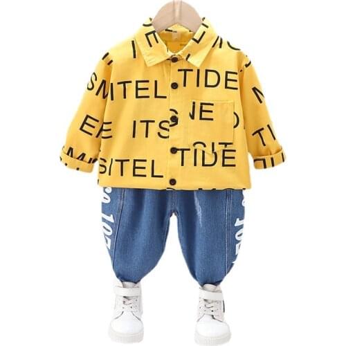 New Spring Autumn Baby Boys Clothes Children Letter Coat Pants 2Pcs/Sets Toddler Casual Costume Infant Clothing Kids Tracksuits