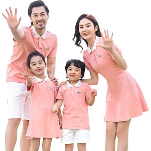 Family Matching Outfits Mommy Daddy And Me Clothes Mother And Daughter New 2021 Summer Dress Family Matching Clothes T-shirt