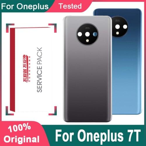 Original Back Housing Replacement For Oneplus 7T Back Cover Battery Glass With Camera Lens For Oneplus 7T Rear Cover With Logo