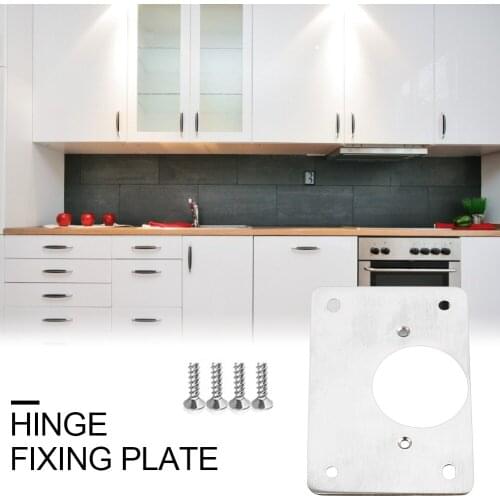 Stainless Steel Hinge Repair Plate with Screws Cabinet Cupboard Furniture Drawer Window Furniture Mounting Home Tool