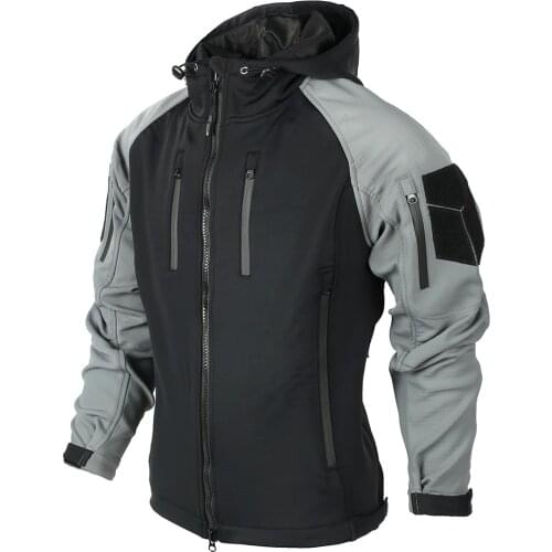 Bacraft TRN Tactical Hunting Jacket Waterproof Warm Coat for Autumn Winter Hoodie -Carbon Black