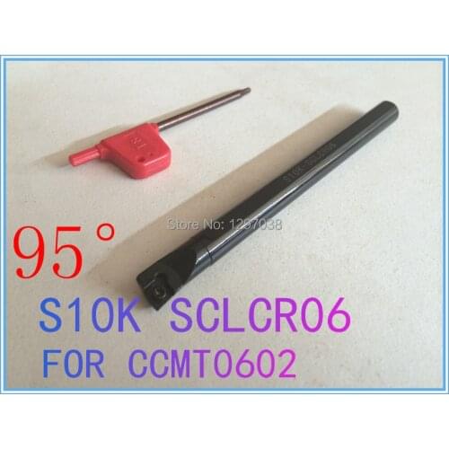 CNC lathe inner hole turning tool rod 95 Degree S10K SCLCR06 Shank Diameter 10mm Length 125mm Internal turning tool