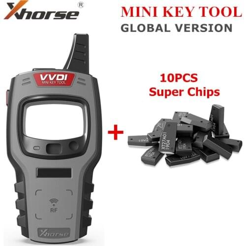 Xhorse VVDI Mini Key Tool Remote Key Programmer Support IOS and Android VVDI Key Tool Global Version Get 10pcs Free Super Chip