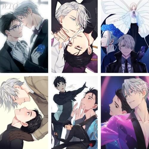 Victor Nikiforov/Katsushige Yuuri Canvas Painting Anime Posters Yuri on Ice Wall Decor Wall Poster Wall Art Picture Home Decor