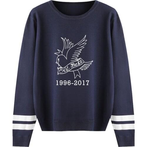 Unisex Knitted Sweater Lil Peep Sweater Casual Fashion Print Pullover Lovers Long Sleeve Sweater Autumn O-neck Knitted Sweater
