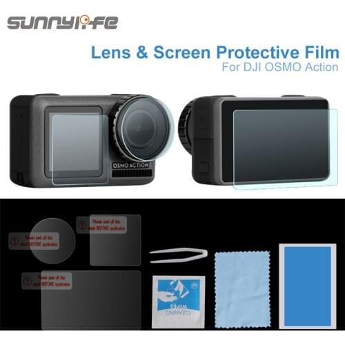 Lens & Screen Protective Film Tempered Glass Film for DJI OSMO Action Camera DJI OSMO Action Accessories