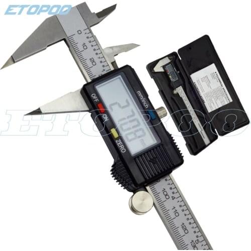 0-150mm 6inch Point jaw Digital caliper micrometer gauge Big LCD digital caliper with small point jaw