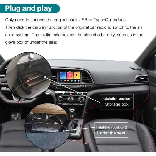 128G For Mercedes Benz A Class 2016+ Carplay Ai Box Radio Upgrade Smart Android Car Multimedia Player TV Box for Apple Carplay
