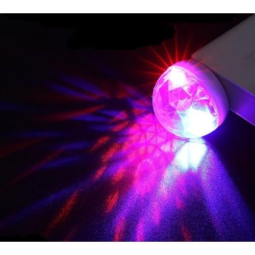 2 Pcs/set Random Color LED Light Plus Adapter DJ Ambient Light Music Stage Light Magic Ball Effect Lights