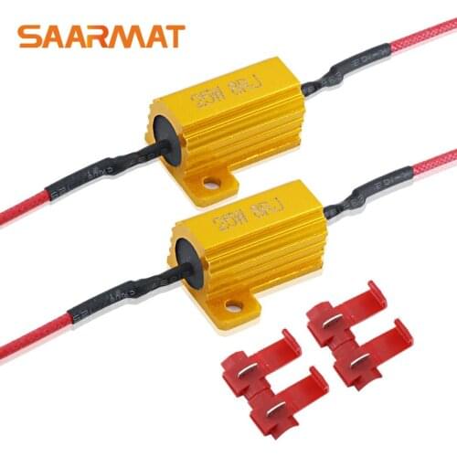 2x 8ohm 25W Load Resistor Fix Error Flash For Canbus Error Free For LED bulb Turn Signal Fog Lamp Reverse Light DRL Ect