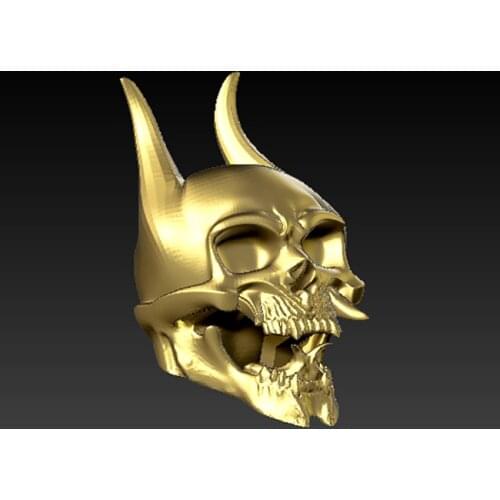 3D model for cnc 3D carved figure sculpture machine in STL file format Skull Print Model