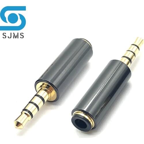 3.5mm to 3.5mm 4 Pole Headphone Connector Audio Jack Converter OMTP to CTIA Conversion Adapter Male To Female Stereo Audio Plug