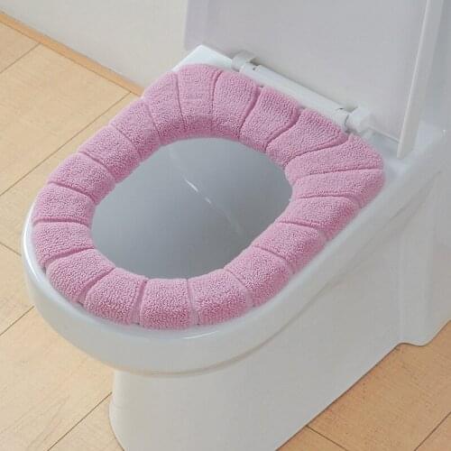 Bathroom Accessories for Home Cosiness Knitted Pumpkin Toilet Accessory Seat Cushion Cover Soft Mat Keep Warm In Winter