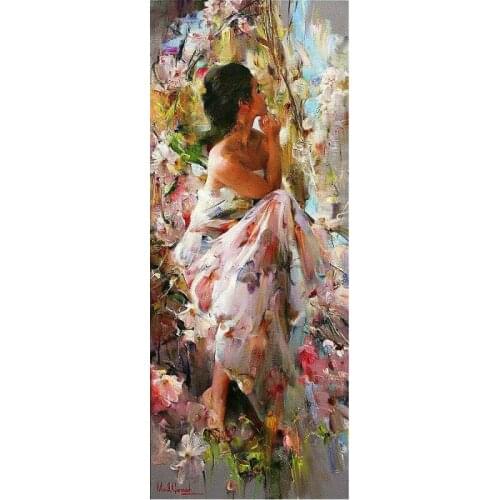 Large diamond painting full square woman picture 3d stitch cross diamond embroidery round drill rhinestone home art