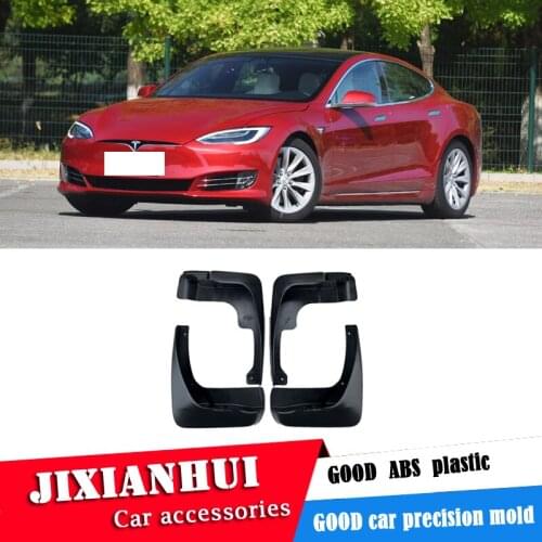 For Tesla model S 2017-2020 Mudflaps Splash Guards Front With the color and rear Mud Flap Mudguards Fender Modified special