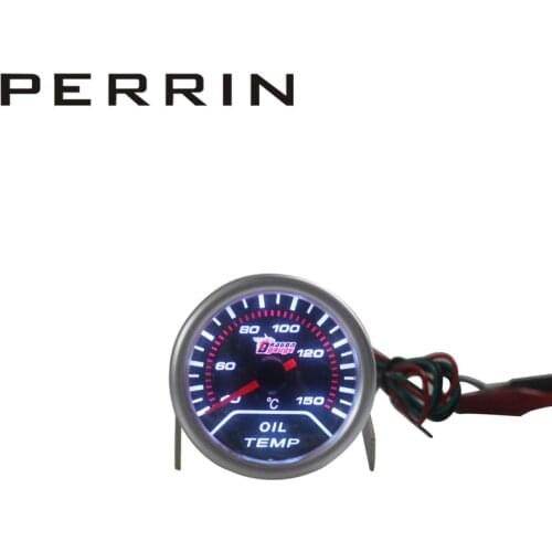 Free shipping Oil temp gauge 2"(52mm) Smoke len 40-150 C degree pointer Oil temp gauge Car meter with sensor